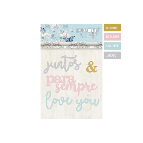 APLIQUE ACRÍLICO DOCE MARIA - JUNTOS PARA SEMPRE - DECORE CRAFTS