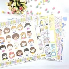 Kit com 06 folhas - Coleção Vida Escolar - Scrap Goodies - comprar online
