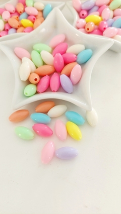 Entremeio Oval - colorido com furo passante - comprar online