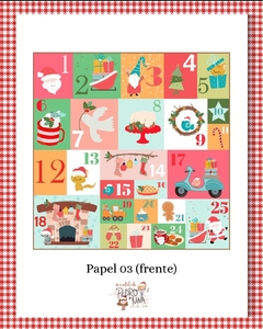 Kit com 06 papéis da Coleção O Natal de Pedro e Nina - Fabi Paliares