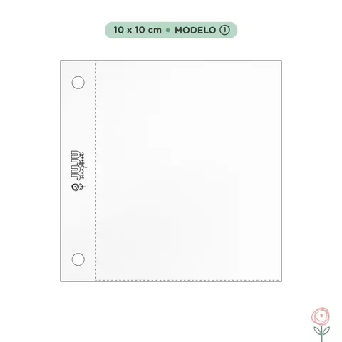 Plásticos para Álbum 10x10cm - Modelo 1 | JuJu Scrapbook