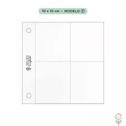 Plásticos para Álbum 10x10cm - Modelo 2 | JuJu Scrapbook