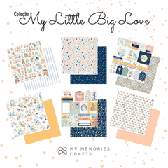 KIT PAPÉIS COM 6 FOLHAS - COLEÇÃO MY LITTLE BIG LOVE - MY MEMORIES CRAFTS
