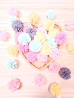 Pompom de Tule - 25mm cores variadas - comprar online