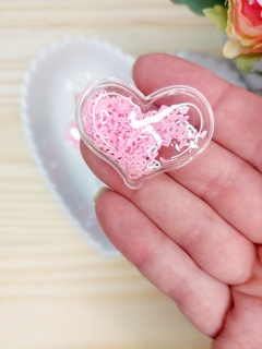 Aplique Coração Shaker 3,5cm - Doce Papel Scrapbook
