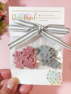kit florzinha prensada - Doce Papel Scrapbook