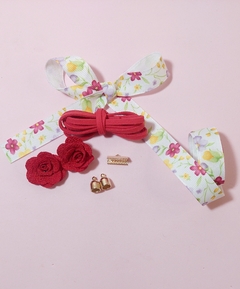 Kit Fitas | Floral Vermelho