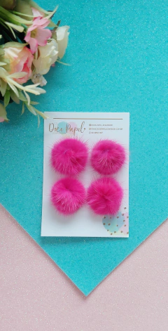 Imagem do Pompom chato peludinho em cores variadas