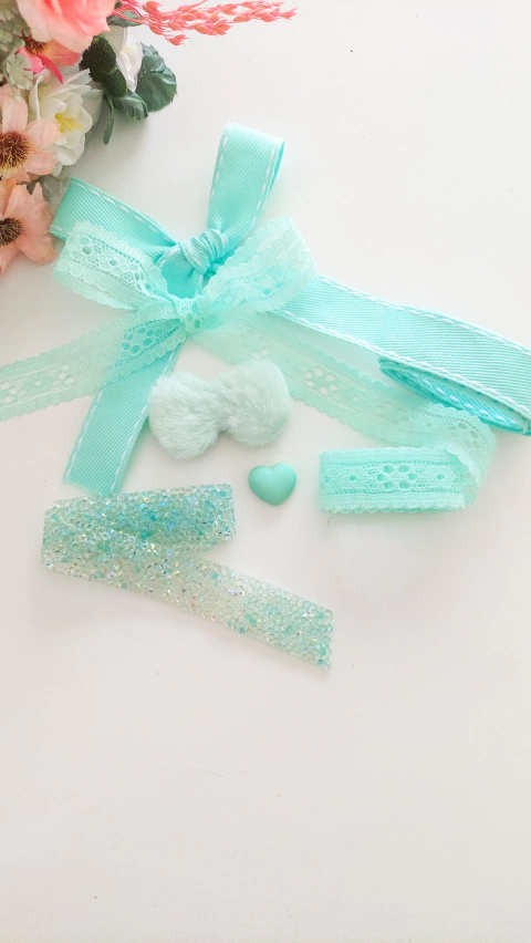 Kit Fitas Strass Verde