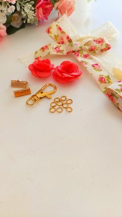 Kit fita | Floral Salmão na internet