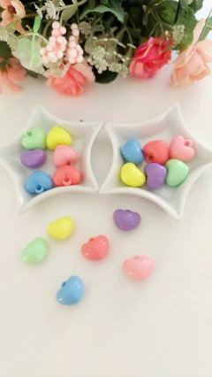 Pingente coração infantil colorido 17mm - comprar online