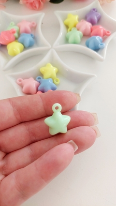 Pingente Estrela infantil colorida - 17mm