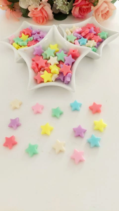 Miçanga - Entremeio Estrela com furo passante colorida - comprar online