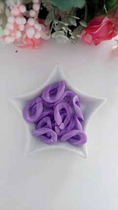 Elo oval torcido (correntinha) - cores variadas - 24x17mm - Doce Papel Scrapbook