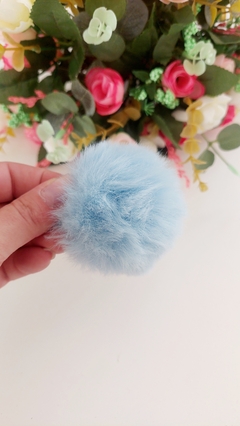 Pompom Pelúcia 8cm (Azul) - Minha Diversão