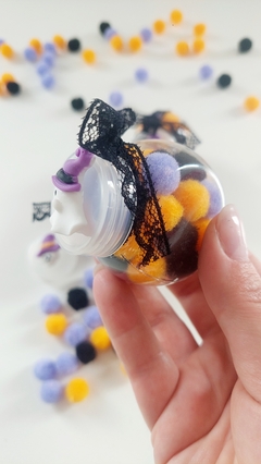 Bomboniere de pompom - Hallowen - Doce Papel Scrapbook