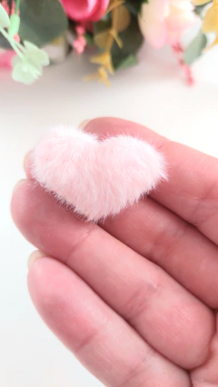 Mini Corações de Pelúcia Rosa - comprar online