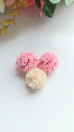 Kit pompom de tecido 2.5cm - Terra dos Sonhos