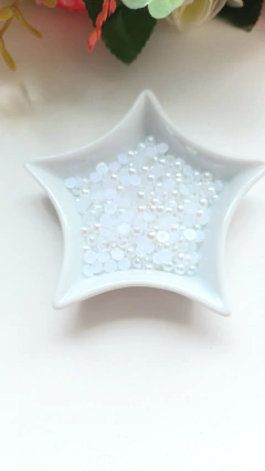 Meia Perola branca 3mm - comprar online