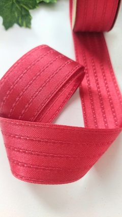 Fitas Natalinas Vermelho e Dourado de 38mm - comprar online