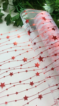 Organza decorada Natalina - Doce Papel Scrapbook