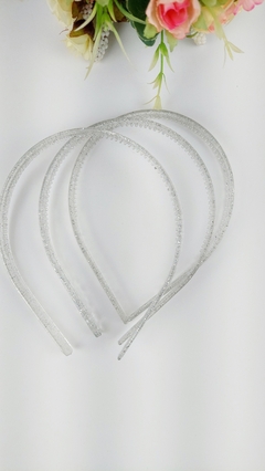 Tiara Dentinho Glitter Prata - 08mm na internet