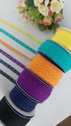 Renda de Nylon número 02 10mm RI - varias cores - tons fortes - comprar online