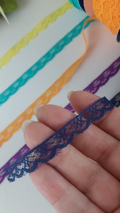 Renda de Nylon número 02 10mm RI - varias cores - tons fortes - loja online