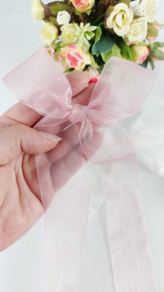 Fita Organza Merita em Tons de Rosa - 38mm - Doce Papel Scrapbook