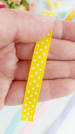 Fita Poá de Gorgurão em várias cores - Doce Papel Scrapbook