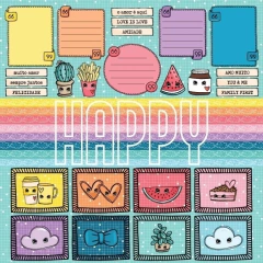 Kit com 6 papéis | Coleção Sweet Kawai | Goodies