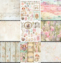 Coleção FELICITY - Papel Bloco 30,5x30,5cm 18 fls 240G - Carina Sartor - Doce Papel Scrapbook