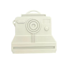 Coleção FOFURA - Aplique Câmera Cinza impressa 3D - 2 peças - Carina Sartor