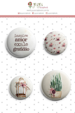 Bottons Inspire Amor - Coleção Sonho Meu - JuJu Scrapbook