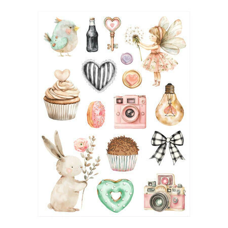 Coleção FELICITY - Adesivo DTF UV Imagens - 17 peças - Carina Sartor