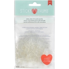 Fita Adesiva - Adhesive Dots 1/2 flat com 300 peças - Sticky Thumb - American Crafts