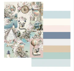 KIT PAPEIS A4 - COLECIONANDO DESTINOS 14 FLS - DECORE CRAFTS - loja online