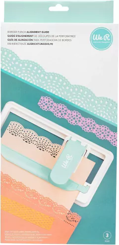 Perfuradores de borda - Guia de alinhamento de punção de borda e cartucho de borda de mosaico - Alignment Guide - We R Makers