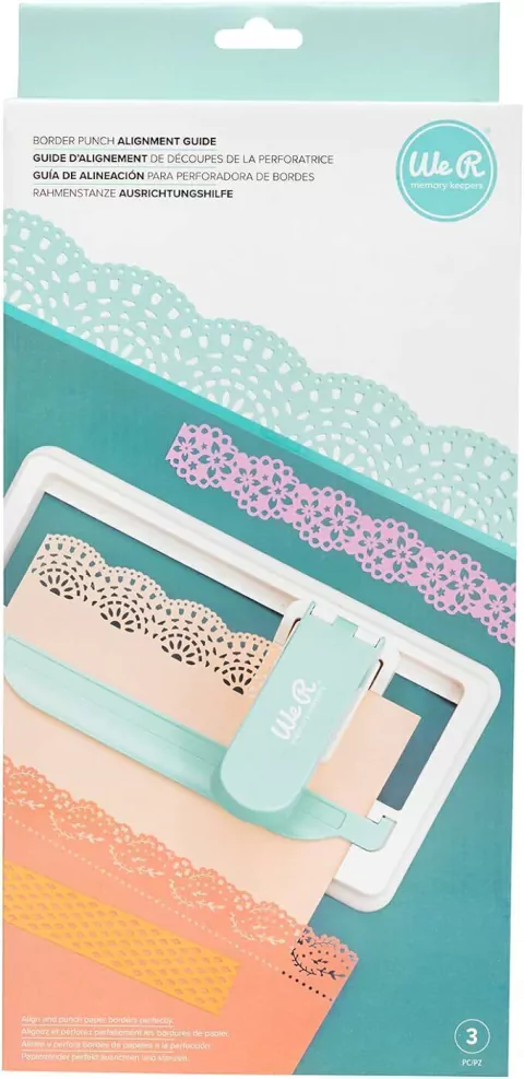 Perfuradores de borda - Guia de alinhamento de punção de borda e cartucho de borda de mosaico - Alignment Guide - We R Makers