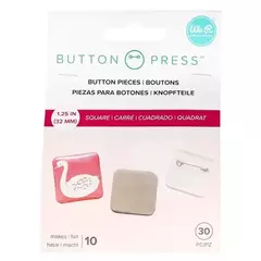 BUTTON PRESS - REFIL BOTTON QUADRADO - TAMANHO MÉDIO PÁRA PERSONALIZAR - 30MM