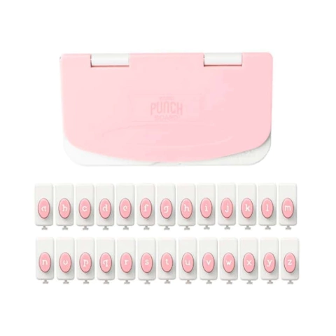 Word Punch Board - Lowercase minuscule - Ferramenta para perfurar letras minúsculas - WeR