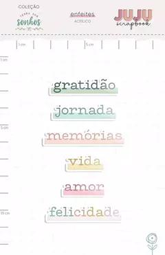 Acrílico Gratidão - Coleção Terra dos Sonhos - Juju Scrapbook