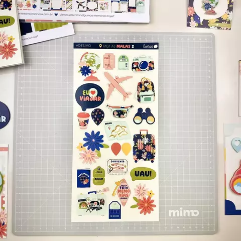 Adesivo 15x10 240g | Faça as Malas 2 ✈️ | Lemon Scrapbook