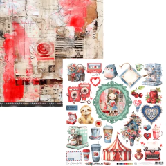 Coleção AMORECOS Papel 30,5x30,5cm 09fls 240G - Carina Sartor - Doce Papel Scrapbook