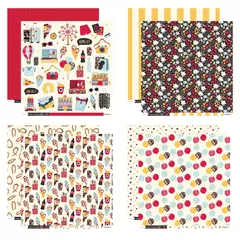 Kit 12 Folhas | Parque de Diversões 2 | Lemon Scrapbook - comprar online