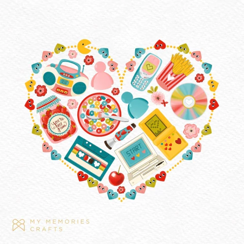 Kit com 6 papéis - Coleção Meu Amor - My Memories Crafts