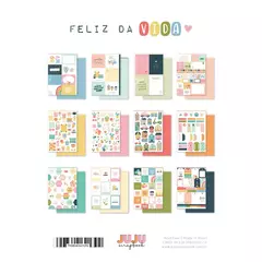 Bloco A4 para Scrapbook - Coleção Feliz da Vida - Juju Scrapbook - comprar online
