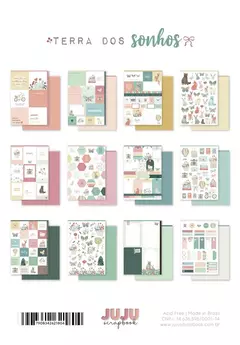 Bloco A4 para Scrapbook - Coleção Terra dos Sonhos - Juju Scrapbook - comprar online