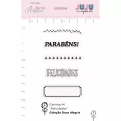 Carimbo M Felicidades - Coleção Doce Alegria - Juju Scrapbook