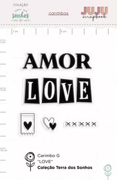 Carimbo G LOVE - Coleção Terra dos Sonhos - Juju Scrapbook